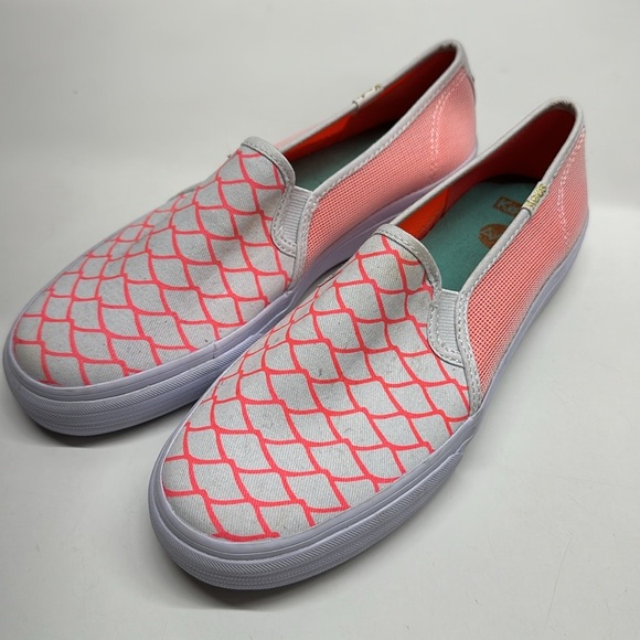 Keds Alaina Marie Sneaker Slip On Shoes Double Decker Mesh Waves Coral Beach 7 - Picture 5 of 9